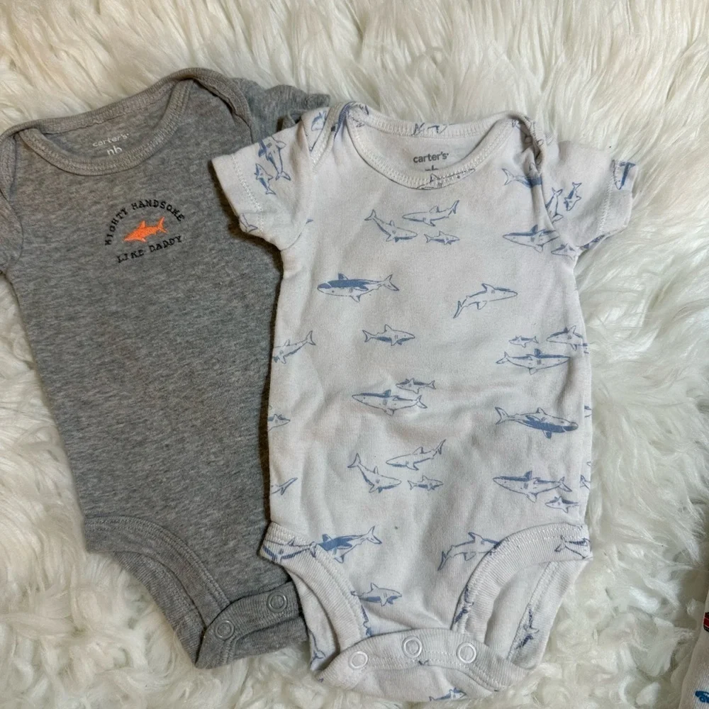 Baby Boy newborn onesies bodysuit lot
